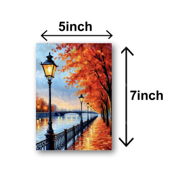set of 5 trending aesthetic night art decore wall art wooden sticky poster frame / Phototile frames