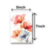 set of 5 flowers floral wall art wooden sticky canvas frames for girls room home decoration / sticky phototiles