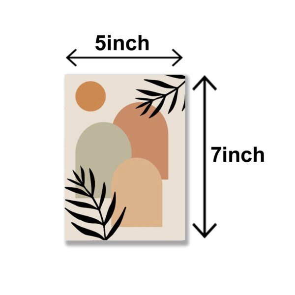 set of 6 boho abstract art wooden sticky phototile frames for wall decoration