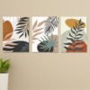 set of 3 wall art wooden Sticky phototile frames for home decoration