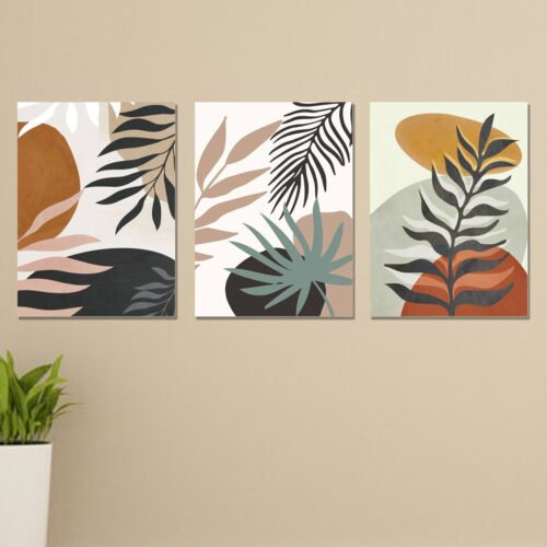 set of 3 wall art wooden Sticky phototile frames for home decoration
