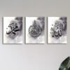 Set of 3 islamic calligraphy wall art sticky wooden Sticky frames for home decore / sticky phototiles