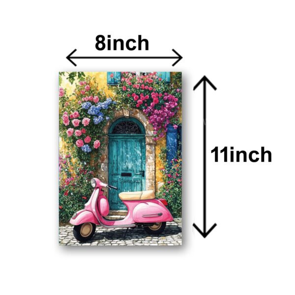 set of 5 italian mediterranean vintage homes aesthetic art themed wall art wooden sticky Phototile frames for wall home and girls room decoration