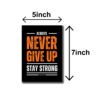 set of 5 Motivational sticky  wooden canvas frames for wall decore / sticky phototiles for office home workplace